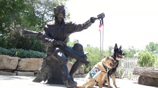 Buster and Ty with Daniel Boone - St. Charles MO