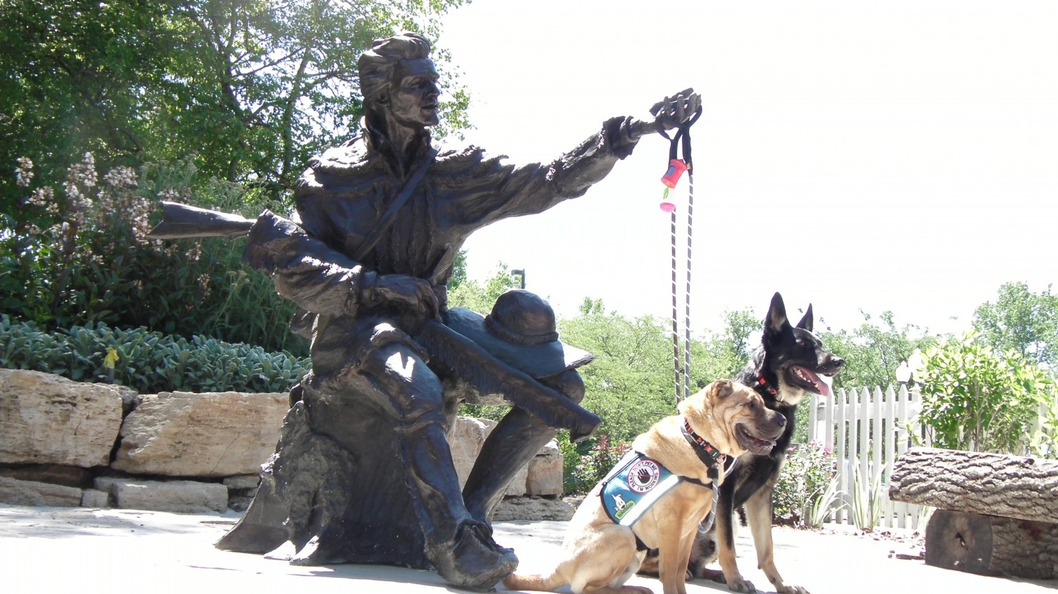 Buster and Ty with Daniel Boone - St. Charles MO