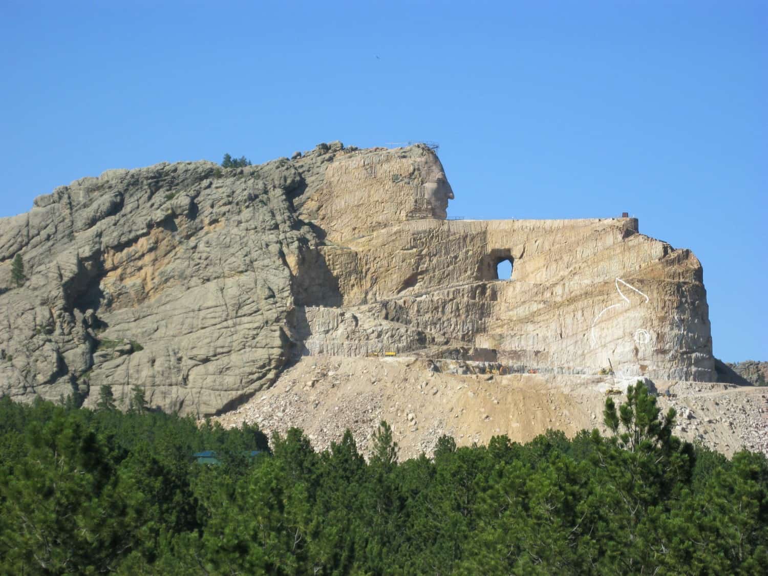 View of Crazy Horse Memorial - South Dakota