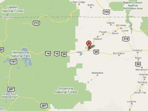 Map of Cody, Wy