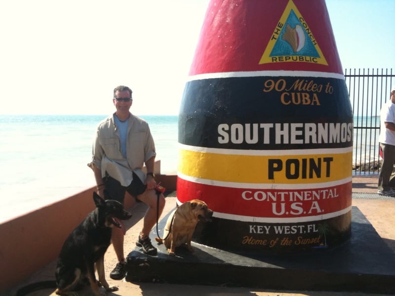 Boys at the U.S. Southernmost Point