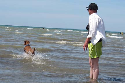 Jersey and Karen at Wasaga Beach