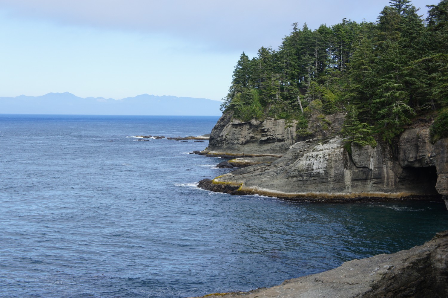 View of the Strait of Juan de Fuca from Cape Flattery, WA