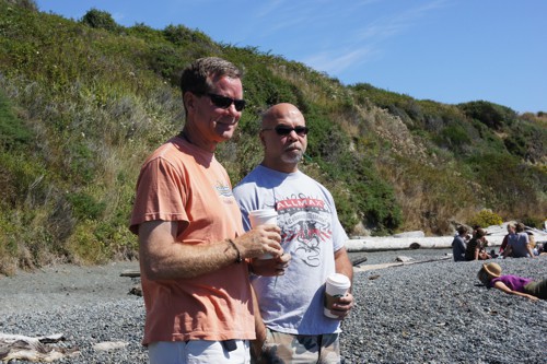 Rod and Jim on the Beach - Victoria, BC