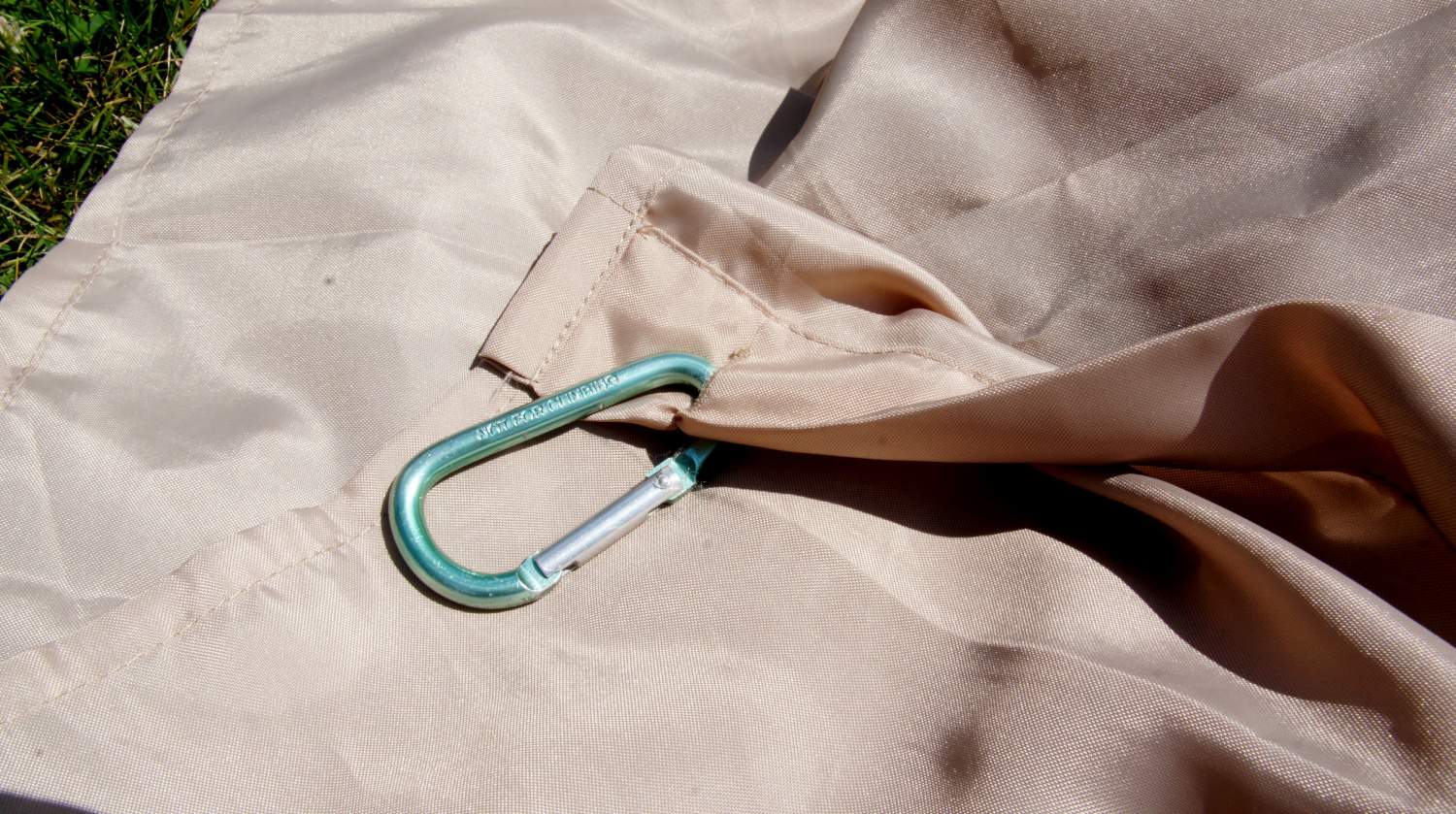 Carabiner on Shower Curtain