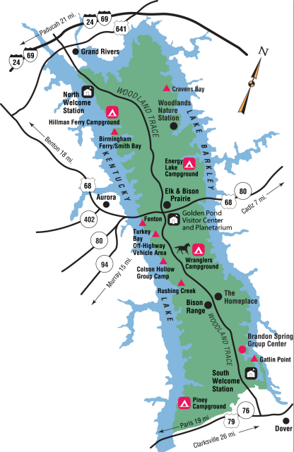 Map - Land Between The Lakes, KY