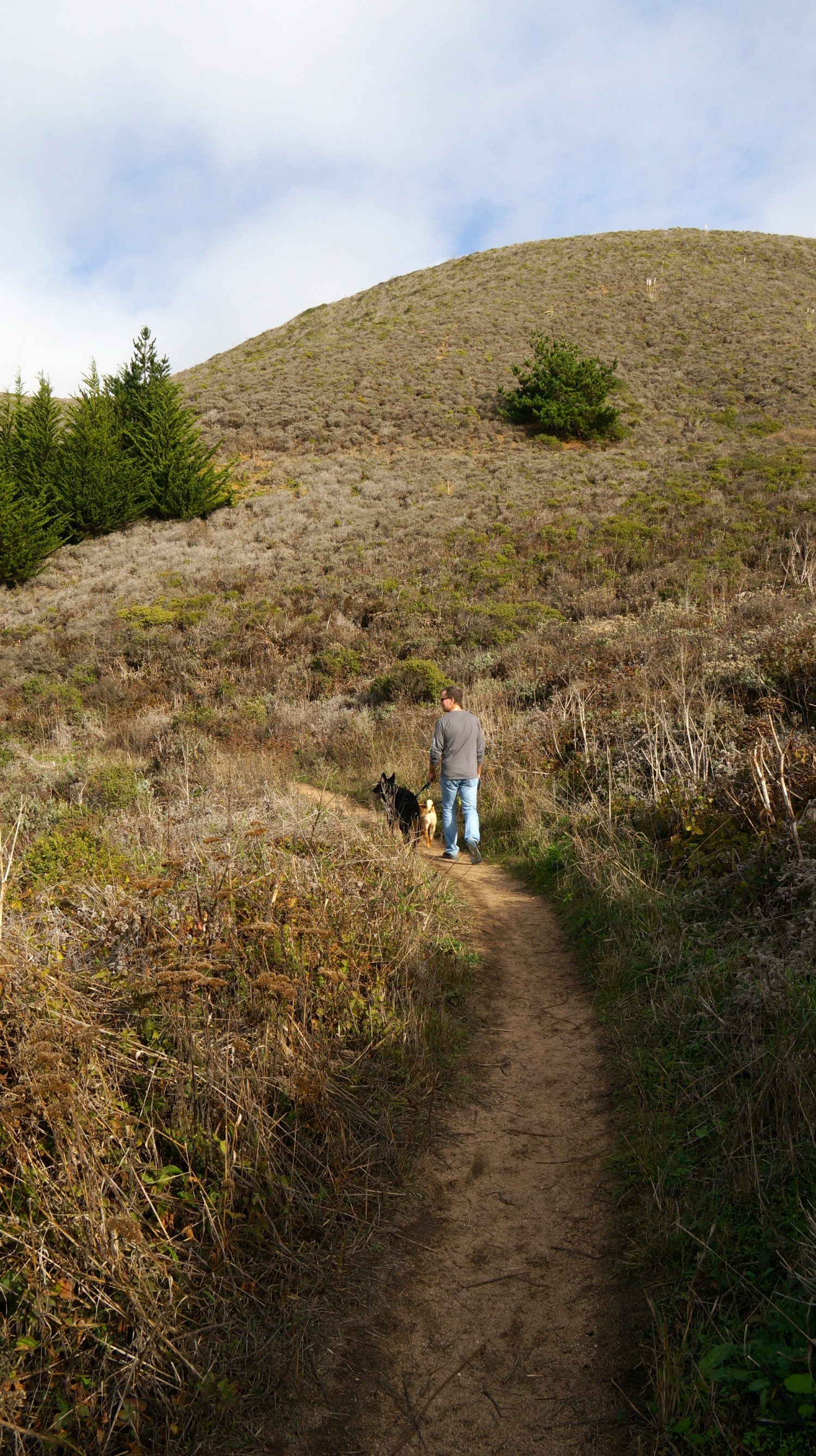 Ty and Buster at Grey Whale Cove Trail - Pacifica, CA