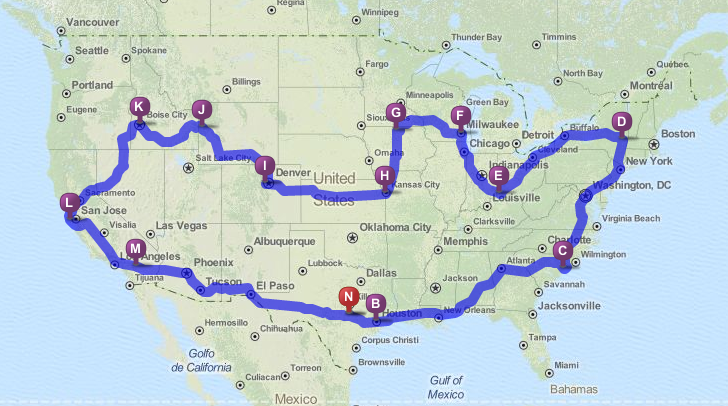 GoPetFriendly.com's 2014 Travel Map