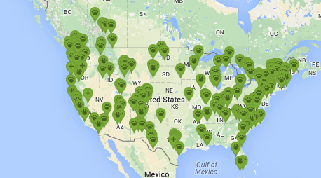 GoPetFriendly.com Destinations Map 2015