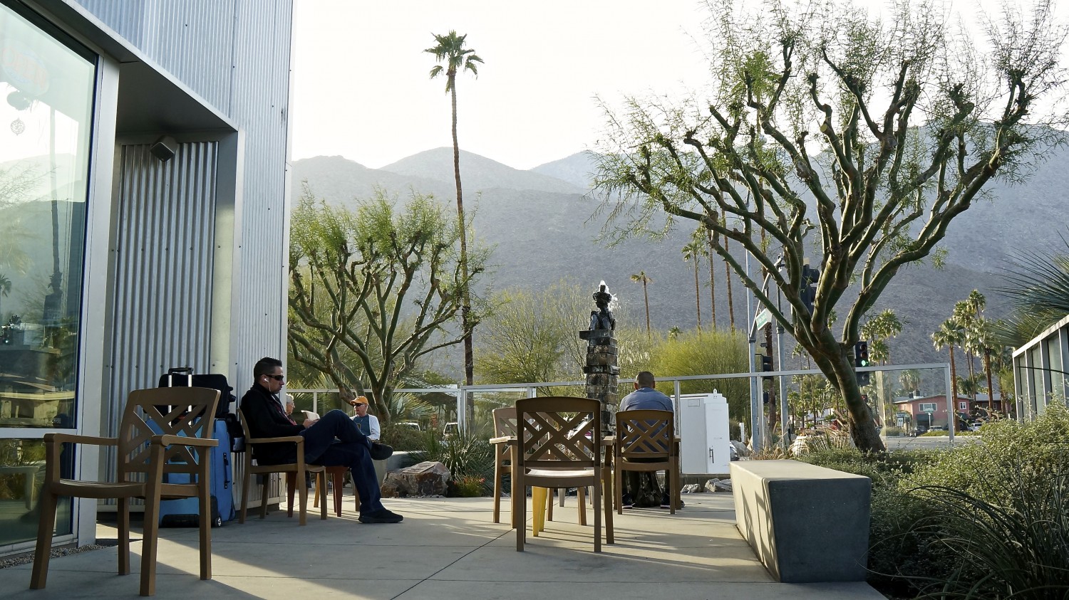 Pet friendly patio at Koffi in Palm Springs, CA