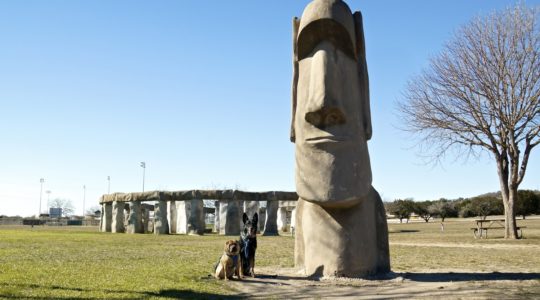 Stonehenge II and Easter Island Heads - Ingram, TX