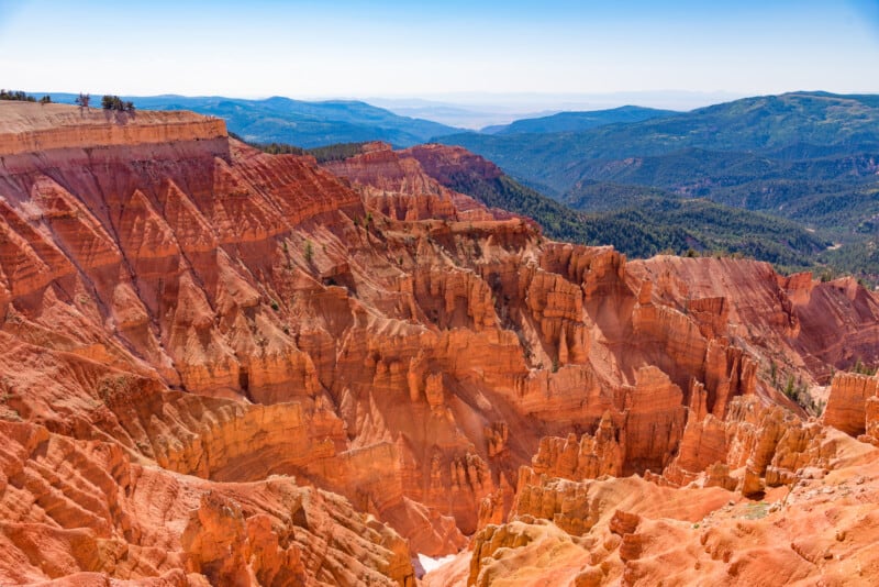 Overlook of Cedar Breaks National Monument during the summer in Utah