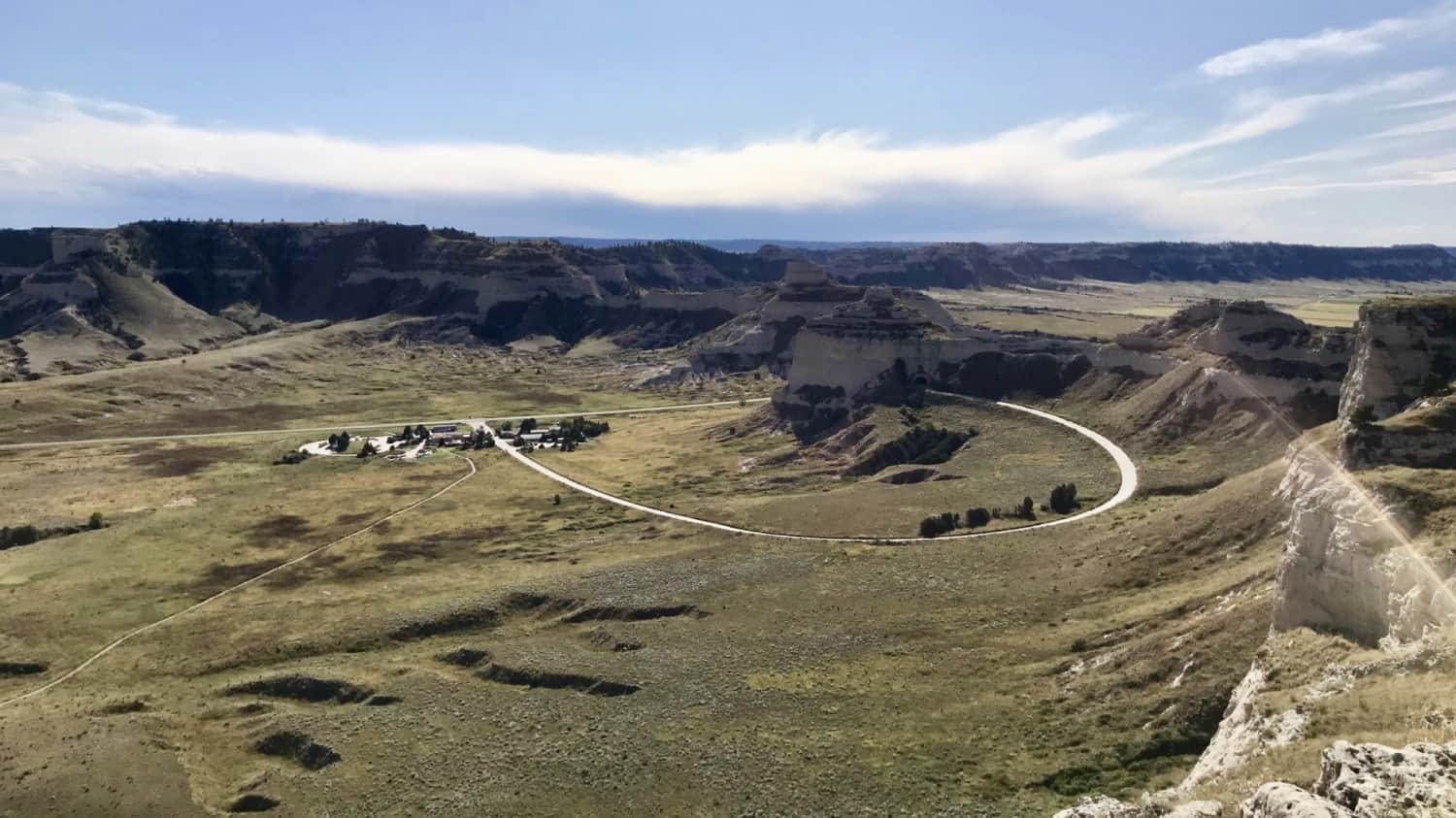 View of the valley from the top of Scotts Bluff National Monument