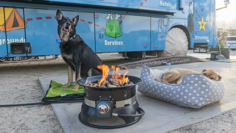 Hooking Up A Propane Fire Pit To An RV Quick-Connect | GoPetFriendly.com