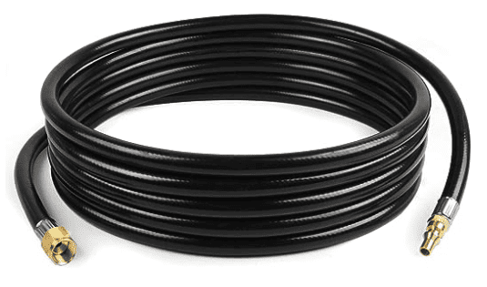 GASPRO hose for connecting a propane fire pit to an RV quick-connect