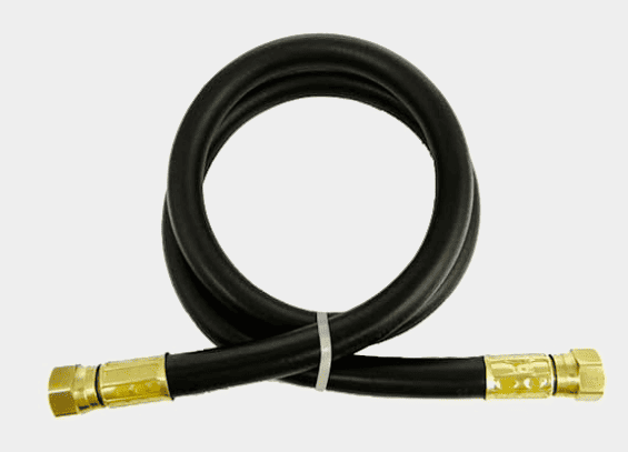 hose for connecting a propane fire pit to an RV quick-connect