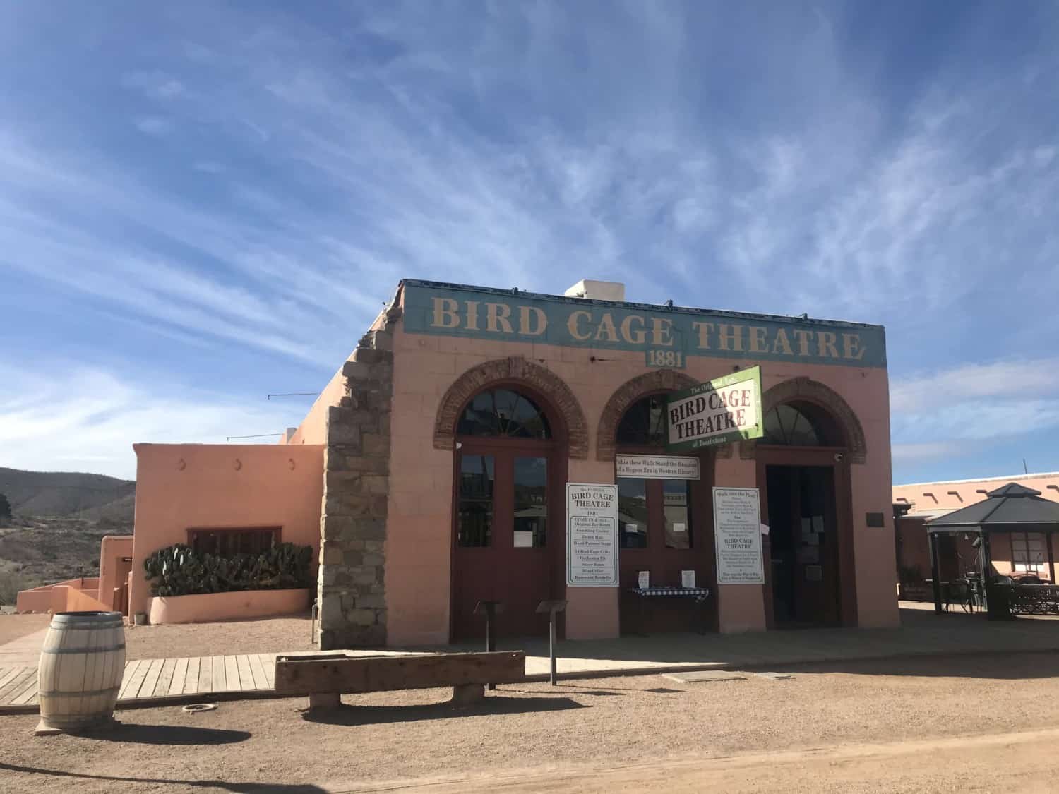 Pet friendly Bird Cage Theatre in Tombstone, AZ