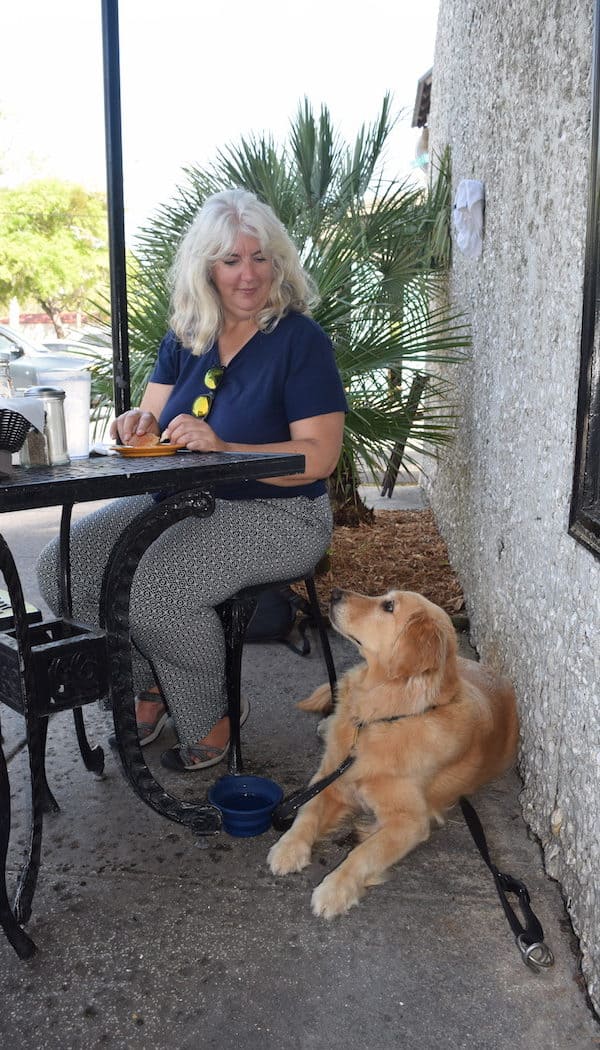 Dining with Honey in St. Simons Island, Georgia.