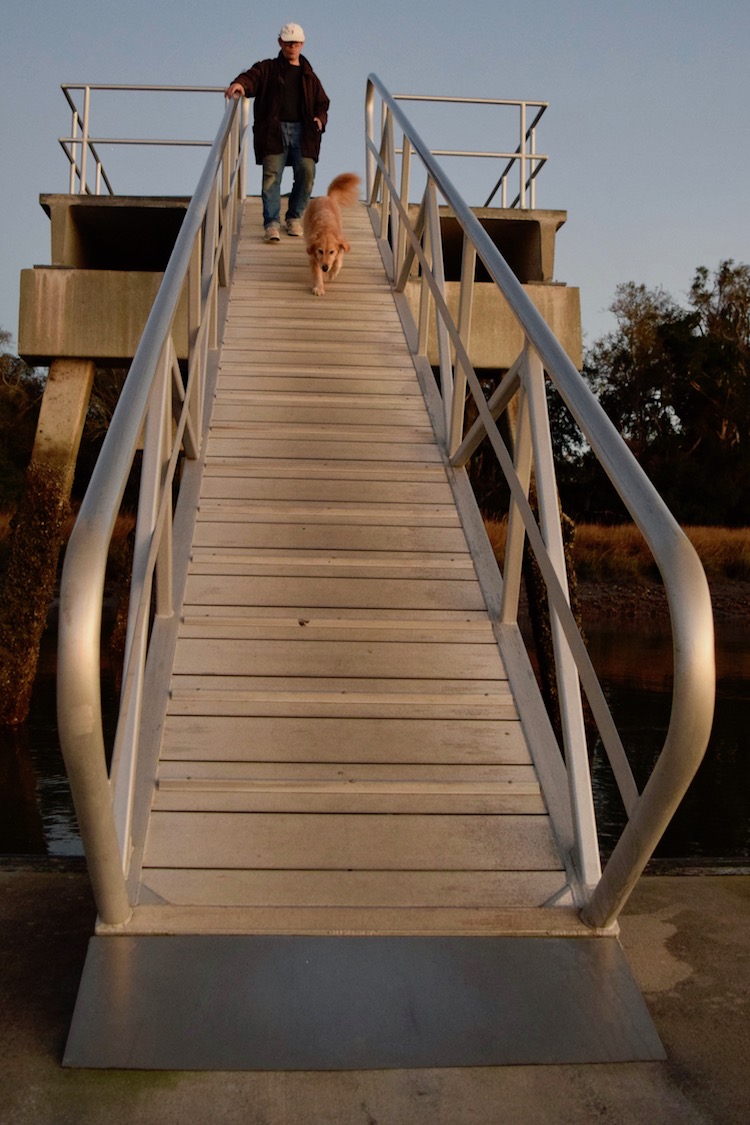 Low tide ramp at St Simons, Georgia.