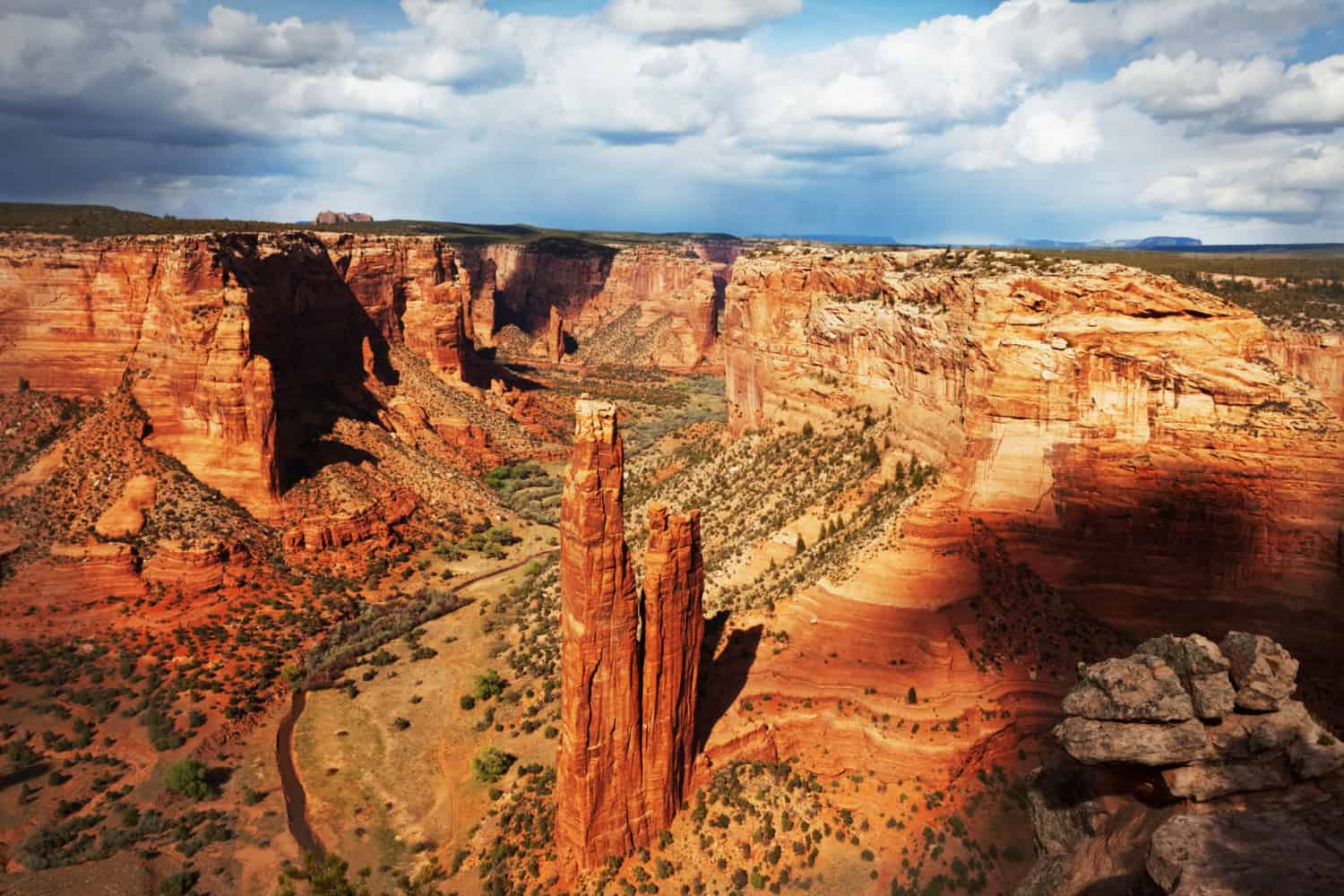 Spider Rock in Canyon De Chelly National Monument in Arizona