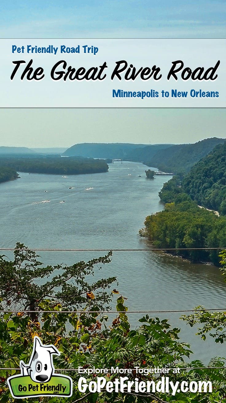 The Mississippi River from a bluff over the Great River Road