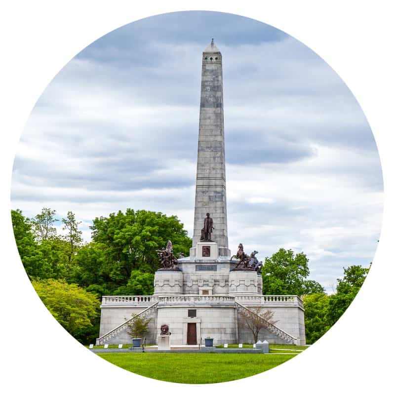 Lincoln Tomb in Oak Ridge Cemetery, Springfield, IL