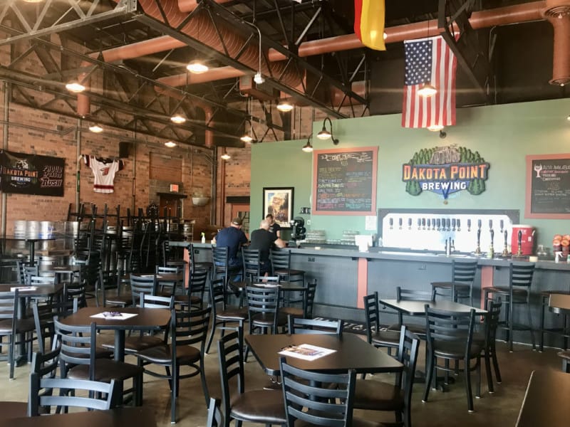 Interior of pet friendly Dakota Point Brewing in Rapid City, SD