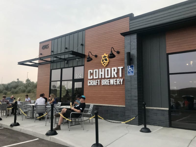 Pet friendly outdoor seating at Cohort Craft Brewery in Rapid City, SD