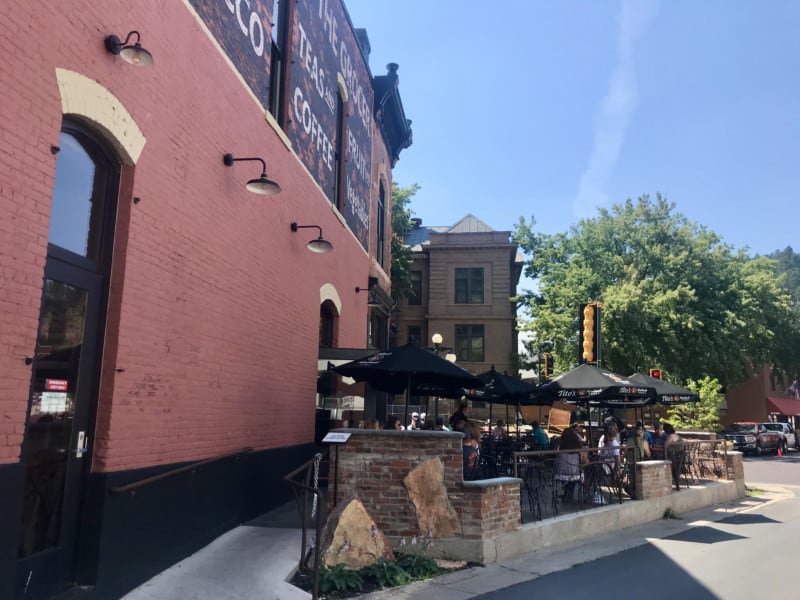 Pet friendly patio at Jacobs Brewhouse and Grocer in Deadwood, SD