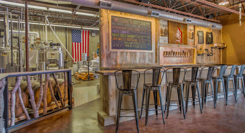 Photo of the pet friendly bar at Lost Cabin Beer Company in Rapid City, SD