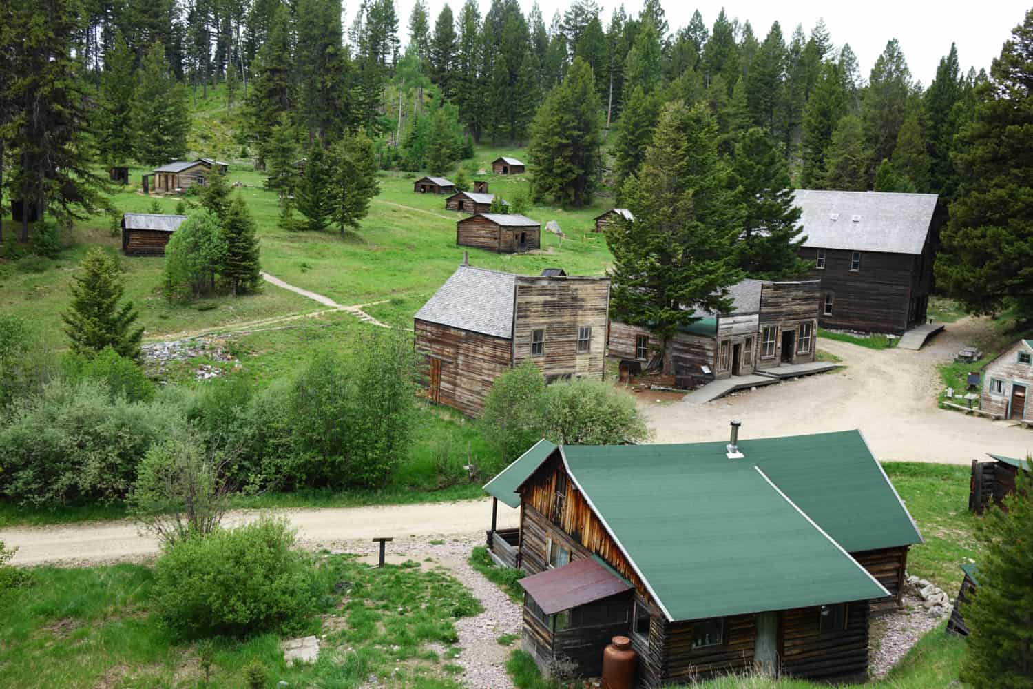 View overlooking Garnet, MT, a pet friendly Ghost Town