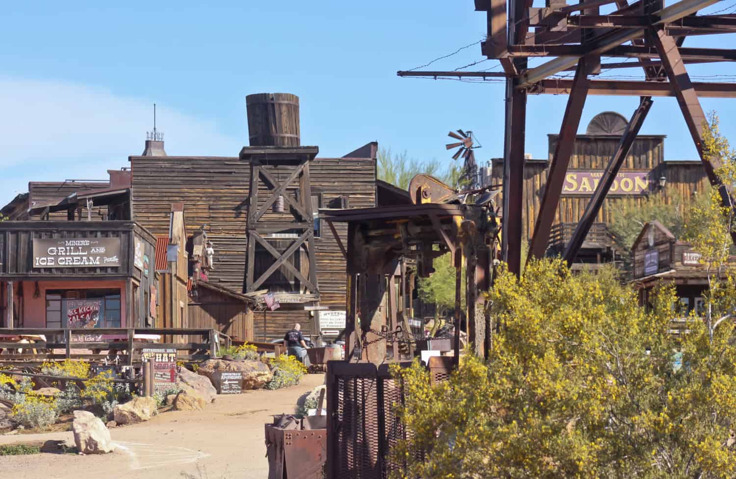 The entrance to Goldfield Ghost Town in Apache Junction, Arizona