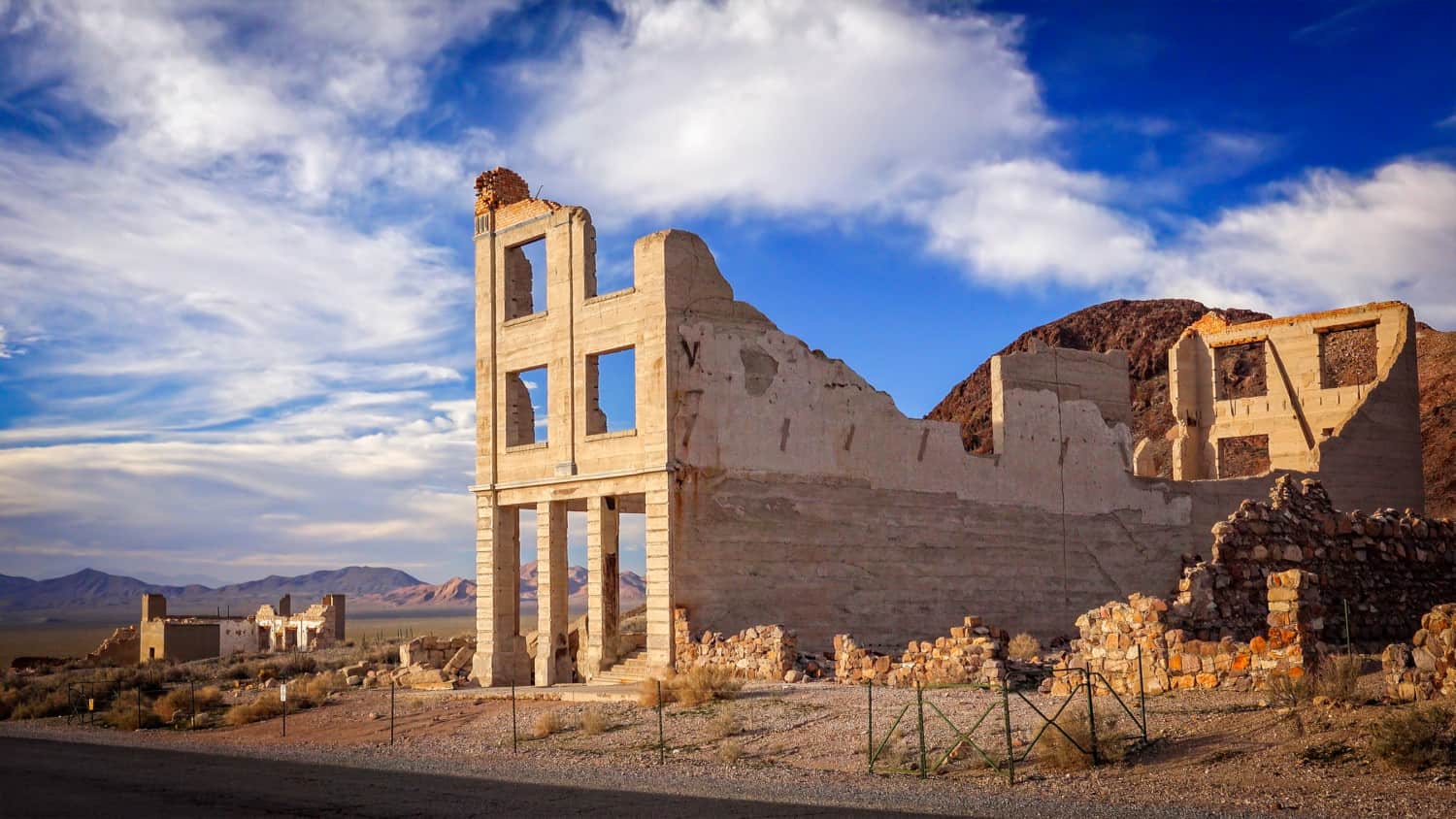 Pet friendly Rhyolite Ghost Town Bank Ruins