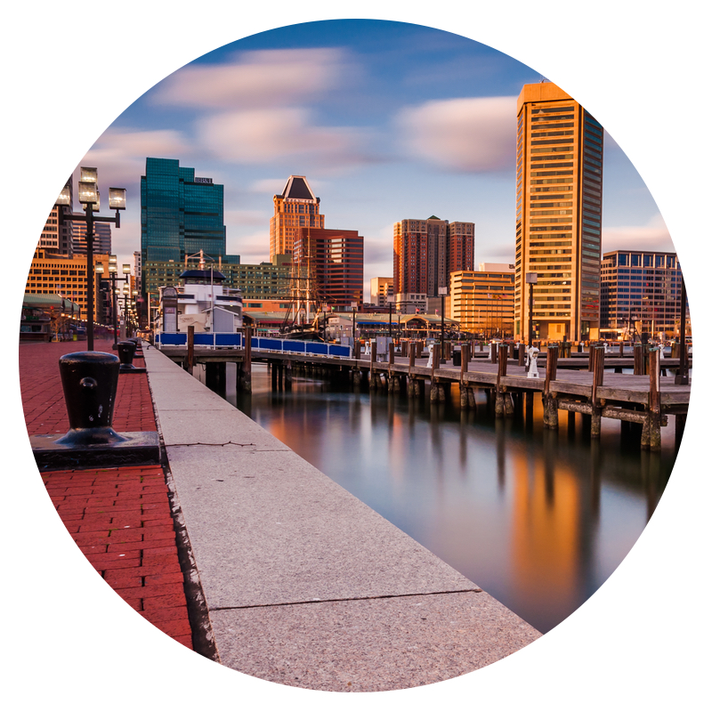 Baltimore, Maryland skyline from the waterfront