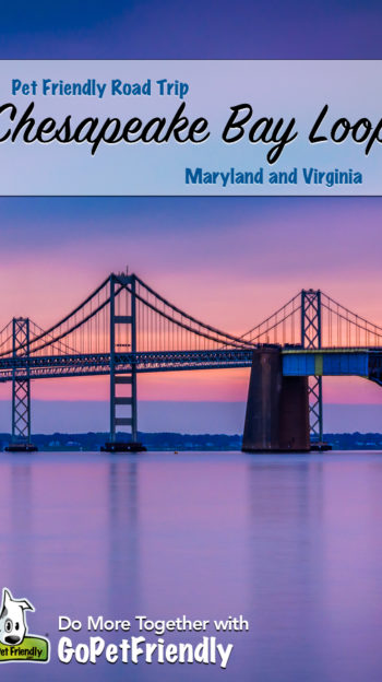 The Chesapeake Bay Bridge at sunset