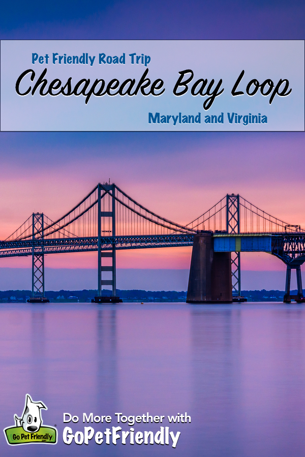 The Chesapeake Bay Bridge at sunset