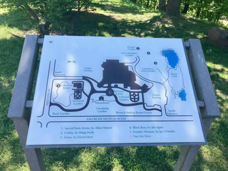 Map of the grounds at the Gilcrease Museum in Tulsa, OK