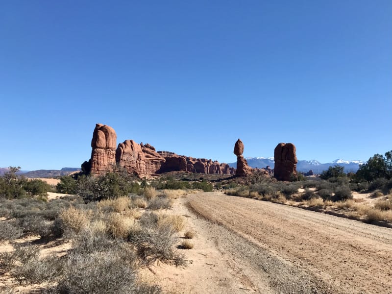 View from picnic area on Willow Flats Road in Arches National Park - Moab, UT