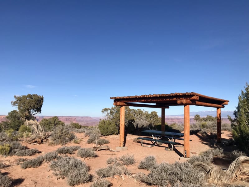 Dog friendly picnic area at Canyonlands National Park near Moab, UT