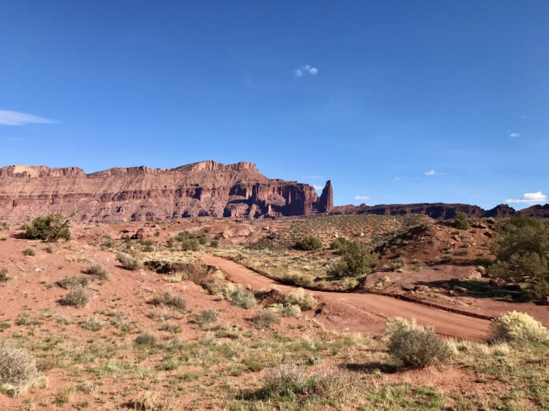 Fisher Towers red rock formation near Moab, UT