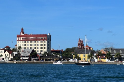 View of Saint Augustine from the water.